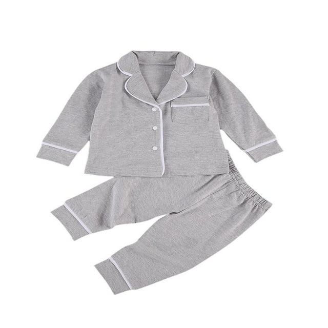 Bébés Enfants Bébés Filles Garçons Pyjama Veste à Manches Longues Chemise Pantalon