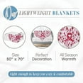 thumbnail image 3 of Elegant Comfort Lightweight Printed Throw Blanket- All Season, Soft, Cozy and Plush- Decorative Throw Blankets, Perfect for Lounging, 50 x 70 inches, Pinktober/Breast Cancer Awareness, Throw, 3 of 6
