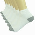 thumbnail image 2 of 3-12 Pairs Ankle Quarter Crew Mens Sports Socks White 2 Tones Cotton Size 9-13, 2 of 4