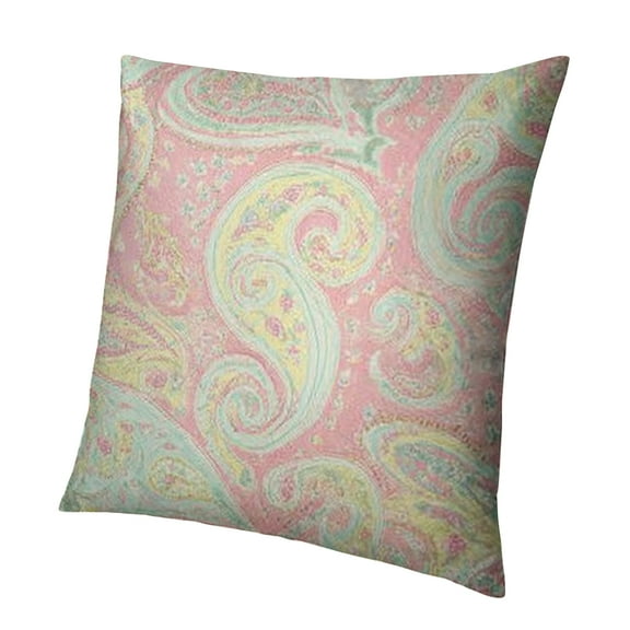 Autua Pillow Paisley Pastel Square for Car Couch Bedroom Home 12x12in