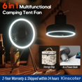 thumbnail image 2 of Ventilateur de Camping 10000mAh, circulateur Portable de bureau Rechargeable, ventilateur électrique de plafond sans fil avec batterie externe, trépied d'éclairage LED, 2 of 4