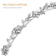 thumbnail image 3 of Tiara y tocado de novia WINOMO con flores y hojas de cristal para mujer (plata), 3 of 5