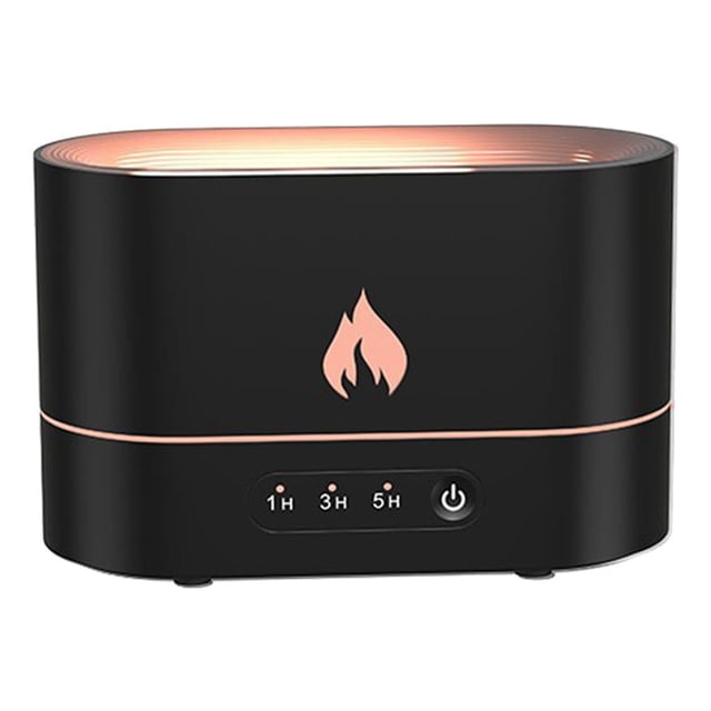 Inteprter Difusor de aceite ABS Componentes electrónicos Tamaño compacto Suministros para el hogar Pulverizador de niebla Máquina de aromaterapia 2A Luz Electrodomésticos Negro Inteprter HA064990-01