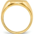 thumbnail image 3 of 14K Yellow Gold 17.5X14.5mm Closed Back Men's Signet Ring (Size 10) Made In United States rs126, 3 of 6