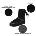 thumbnail image 6 of Rokment Platform Mid Calf Snow Boots for Women with Back Strappy Adjustable Fashion Fleece Lined Winter Warm Footbed Dress Short Booties in Cold Weather B Size 8.5, 6 of 9