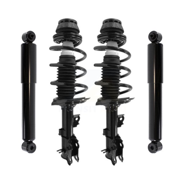 Transit Auto Front Rear Complete Suspension Shocks Strut and Coil Spring Mount Assemblies Kit for Car 2012-2017 Hyundai Accent - Left Right Side (Driver Passenger) K78M-100166