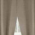 thumbnail image 6 of Sun Zero Prescott 2-pack Herringbone Magnetic Closure 100% Blackout Rod Pocket Curtain Panel Pair, 37"W x 63"L, Dark Beige, 6 of 8