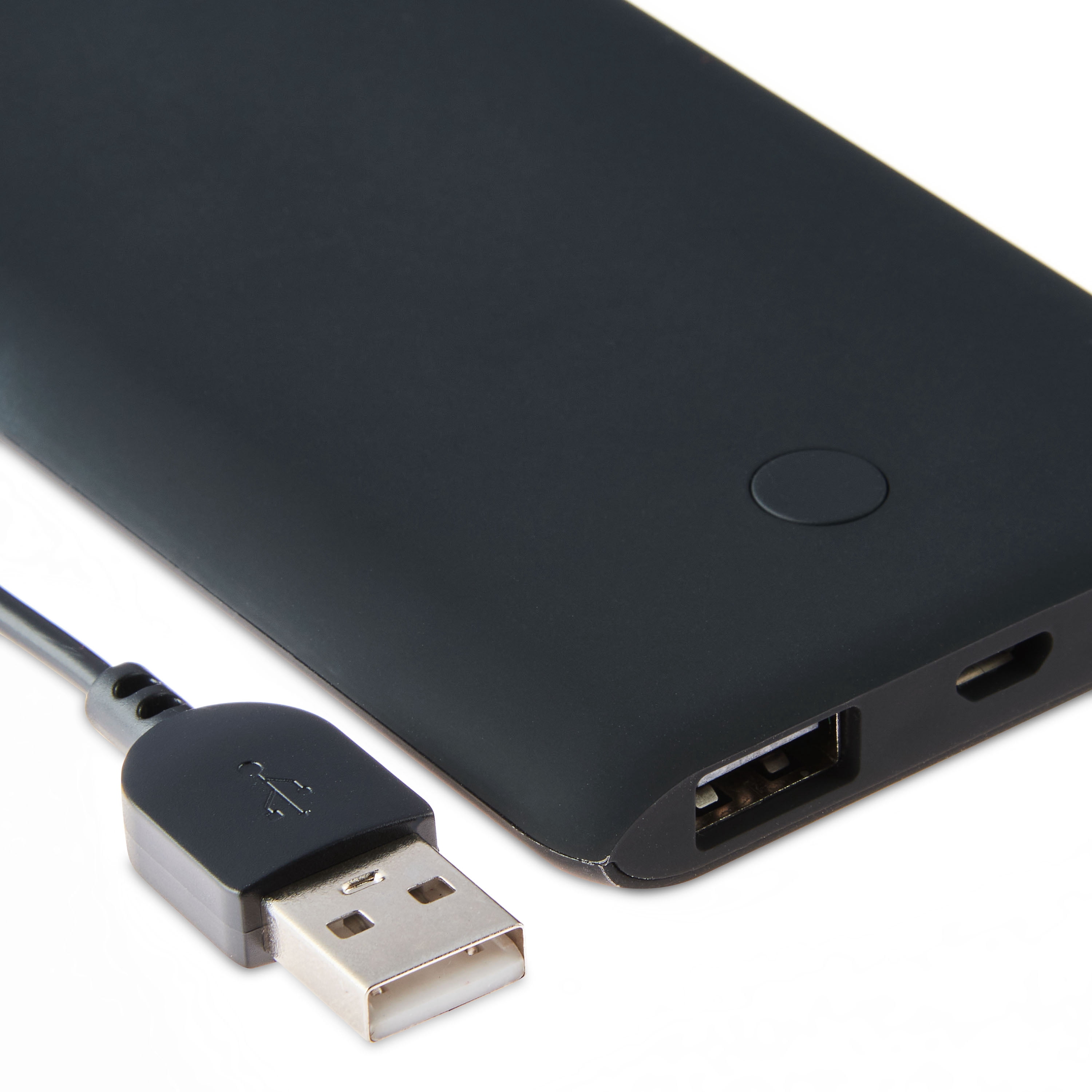onn. Slim Portable Battery, 1x Charge, 5000 mAh, Black