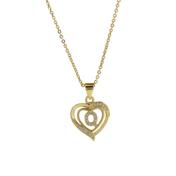 Necklace Initial Heart Necklace Heart Letter Necklace Personalized Monogram Necklace 1 Pc Necklace for Men Cool Personalized Ideas Graduation Birthday Gifts for 6 7 8 9 10 11 12 13 14 15 16 17 Year O