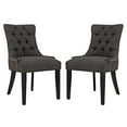 thumbnail image 3 of Modway Regent Dining Side Chair Fabric Set of 2 in Brown, 3 of 6