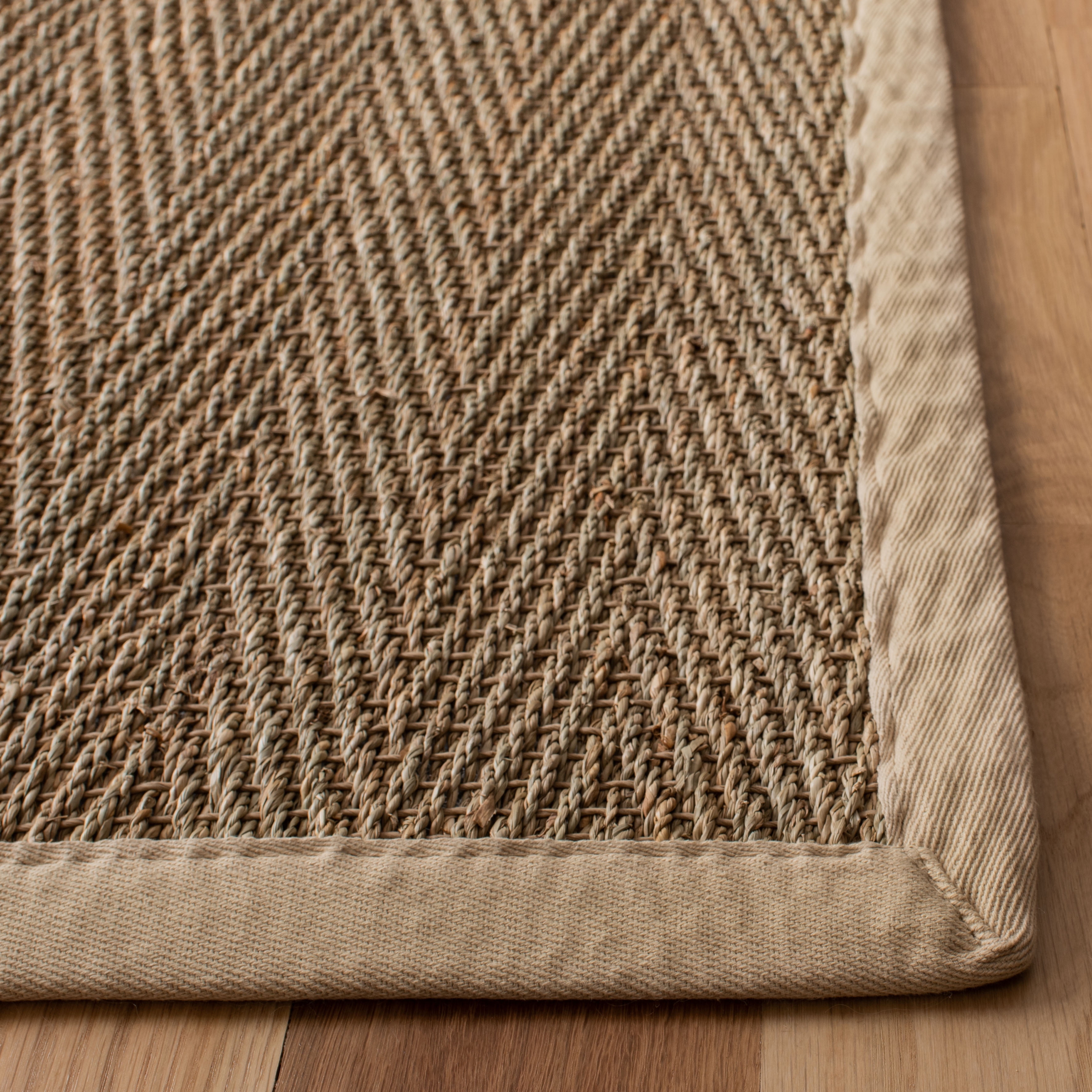 SAFAVIEH Natural Fiber Maisy Solid Area Rug, Natural/Ivory, 8' x 10'