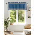 thumbnail image 6 of Curtain Valance for Windows,Abstract Greek Inspired Geometric Art Kitchen Valances Rod Pocket Short Curtains,Black Twist Lines on Blue Window Treatment Panel for Bedroom Bathroom 60x18in, 6 of 9