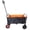 Black+Yellow, variant on ACE-GARDEN,1-YEAR-WARRANTY,57"x24.8"x41.3",With 2 Brakes,Big large capacity Folding cart Extra Long Extender Wagon Cart Folding Wagon Garden Shopping Beach Cart (Black+Orange+Brake)