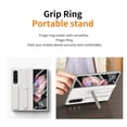 thumbnail image 3 of Rugged Phone Case for Samsung Galaxy Z Fold 3, Heavy Duty Shockproof Camera Lens Protection Hand Strap Kickstand Anti-Slip Drop Protective Case Cover for Samsung Galaxy Z Fold 3, White, 3 of 7