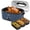 Dark Blue, variant on 28QT Electric Roaster Oven W/ 3*2QT Tray, 150°F-450°F Adjustable Large Capacity Cooker for Chicken & Turkey with Viewing Window & Steaming Tray, Silvery