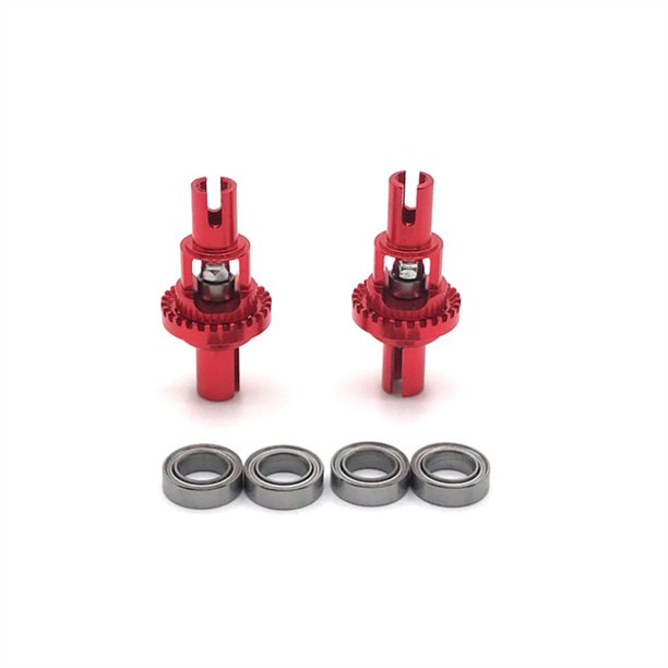 Control remoto Diferencial de automóvil Bola de metal Piezas de vehículo controlado Mosquito Conjunto de automóviles con accesorios de reparación de rodamientos Mini-Z Rojo 2 PCS Inevent FN001345-02