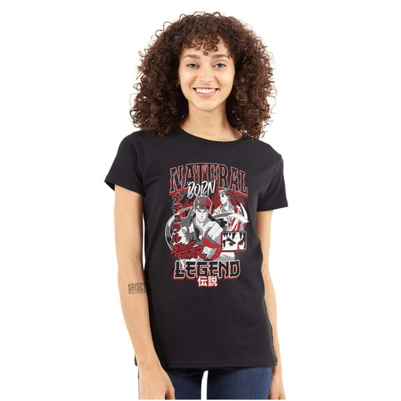 Street Fighter Natural Born Legend Women's T Shirt Ladies Tee Brisco Brands S