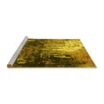 thumbnail image 2 of Ahgly Company Machine Washable Indoor Square Oriental Yellow Industrial Area Rugs, 5' Square, 2 of 4