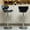 Black, variant on Built-in Swivel and Footrest / Blue Bar Stool Set for Dining Room