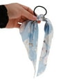 thumbnail image 5 of Unique Bargains 1 Pc Peony Triangle Ribbon Hair Elastic Band Blue, 5 of 5