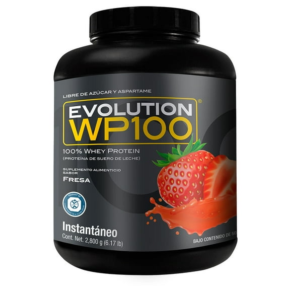 Evolution. Proteína De Suero De Leche, Wp100, Whey Protein, 2800 Gramos (sabor Fresa)