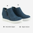 thumbnail image 4 of Dream Pairs Women's Platform Casual Sneaker Ankle Booties Wedge Ankle Boots WEDGE-SNKR-2 NAVY Size 7.5, 4 of 5