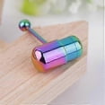 thumbnail image 3 of 1Pc Cool Vibrating Barbell Tongue Rings Bars Piercing Stainless Steel Body Jewelry, 3 of 5