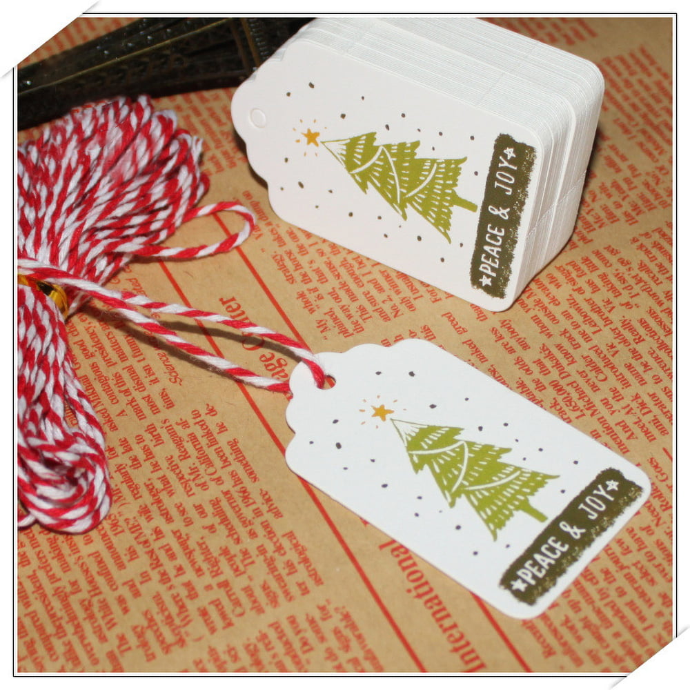 140pcs Christmas Gift Tags Kraft Tags Hanging Paper Tags With String  Attached