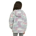 thumbnail image 3 of Eddie Bauer Youth Kid's High Pile Plush Hooded Full Zip Jacket (Light Blue/Small), 3 of 7