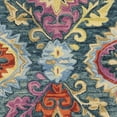 thumbnail image 4 of SAFAVIEH Suzani Dimitar Medallion Wool Runner Rug, Blue/Multi, 2'3" x 8', 4 of 5