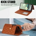 thumbnail image 3 of Case Wallet for Google Pixel 6a, [Wristlet & Crossbody Strap] RFID Blocking 5 Card Slots Stand [Shockproof TPU Shell] PU Leather Magnetic Flip Cover Compatible with Google Pixel 6a, Brown, 3 of 9