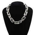 thumbnail image 1 of Collier Ras-du-Cou Punk Hip-Hop Chaîne Épaisse Collier Déclaration Breloque Mode Bijoux, 1 of 6