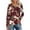 Wine, variant on Utoimkio Women's V Neck Long Sleeve Tops Casual Floral Print T Shirts Basic Blouse Tees Loose Fit Lightweight Tunic Shirts