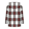 thumbnail image 5 of Brondbend Hoodies for Women Womens Pullover Long Sleeved Pocket Pullover Plaid Comfortable Oversized Tops Ladies Climb Mountains Fall Winter Wear Wine, 5 of 6