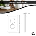 thumbnail image 4 of Placa de pared Questech Single Duplex, gris, textura rugosa, 4 of 9