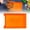 Orange, variant on CHENjy Plastic Fast Tray, Lightweight Stackable Serving Tray for Daily Family Use, Modern Rectangular Platter for Casual Dining, 9.56 x 6.81 x 1.29 in, Yellow