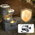 thumbnail image 2 of Outdoor Water Fountain with LED Light, 4-Tiers 21.85" Waterfall Fountain, Indoor/Outdoor Floor Standing Water Feature for Garden, Patio, 2 of 9