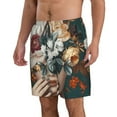 thumbnail image 2 of Fuzoiu Floral Head Dreamscape Print Men's Beach Shorts,Men's Swim Trunks,Quick Dry Board Shorts with Pockets,Men's Bathing Suits for Surfing, Running, and Casual Wear-X-Large, 2 of 6