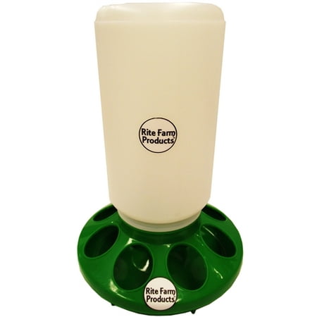 Chick Gone Green - Rite Farm Products Green 1 Quart Poultry Chicken Chick Feeder