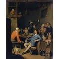 thumbnail image 2 of Nicolas Van Haften 20x24 Black Ornate Framed Double Matted Museum Art Print Titled: Society with an Ape Smoking a Pipe in a Tavern, 2 of 5