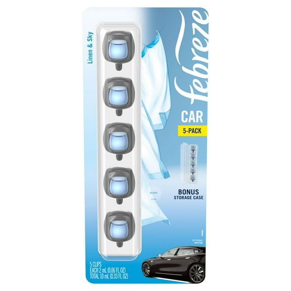 Febreze Car Air Freshener Vent Clips, Linen & Sky (5 ct.)