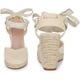 thumbnail image 2 of Sandalias con cordones y tacón de cuña con plataforma tipo alpargata para mujer Beige 36, 2 of 5