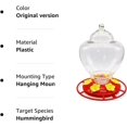 Hummingbird Feeder, Hummingbird Feeder with Ant Moat and Bee Proof, Red