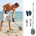 thumbnail image 1 of BotaniNest Sand Flea Rake Stainless Steel Beach Sand Tooth Wide Detachable Long Handle Rake For Beach, 1 of 6