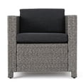 thumbnail image 4 of Outdoor Sofa Set 4 Piece, Patio Furniture Set, Wicker Sofa Set with Loveseat 2 Chairs Table, All-Weather PE Rattan and Water-Resistant Cushions, Modern Outdoor Seating, Black, 4 of 11