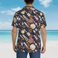 thumbnail image 3 of Lsque Cartoon Space 1 pattern Hawaiian Shirt for Men, Unisex Summer Beach Casual Short Sleeve Button Down Shirts-3X-Large, 3 of 9