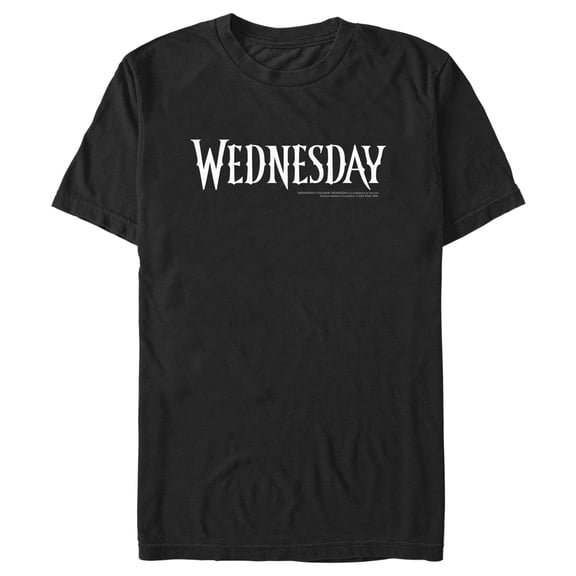 Men's Wednesday Simple Logo Graphic Tee Black 2X Large