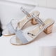 thumbnail image 4 of Amzcrzy Zapatos de mujer,Zapatos de mujer,Zapatillas de mujer, Zapatillas informales de verano para mujer, con punta redonda, tacón grueso, tacón medio, color liso Sandalias Mujer Zapatillas De Casa, 4 of 4