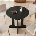 thumbnail image 7 of Round Dining Table for 2-4, 31.5-Inch Modern Kitchen Table with Storage Shelf for Dining Room, Kitchen, Living Room, Black, 7 of 7