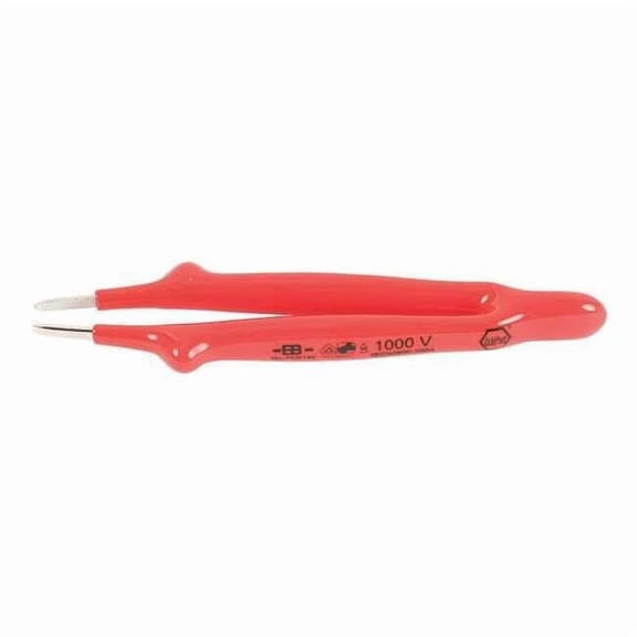 Wiha Insulated Tweezers,Steel,Straight,6"L 75215